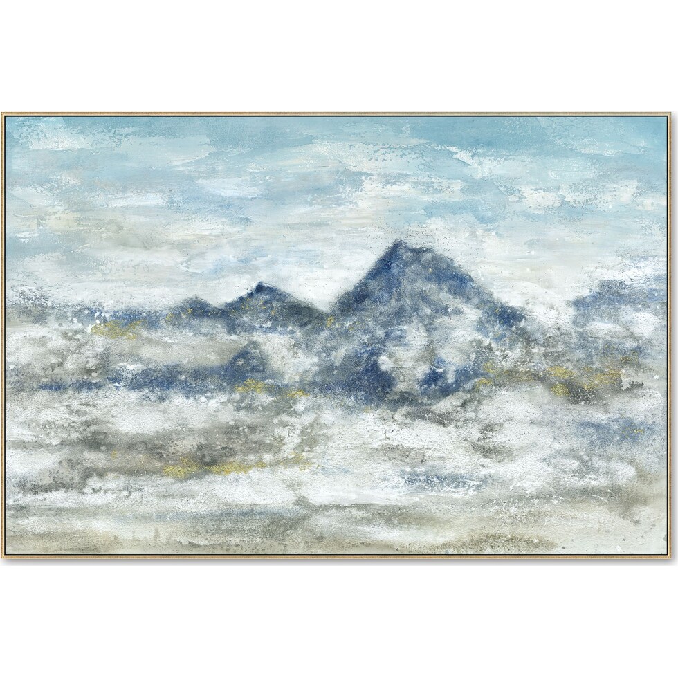 mountain blue wall art   