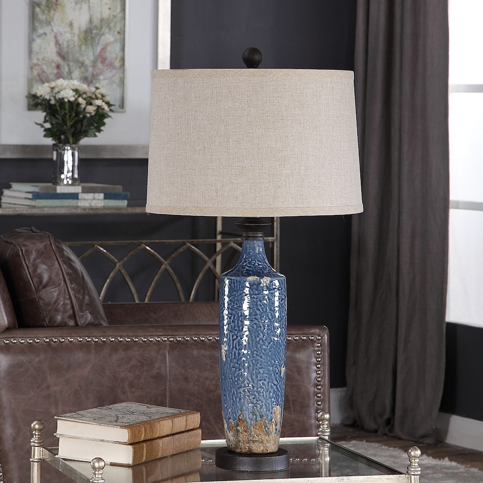 moussa blue table lamp   