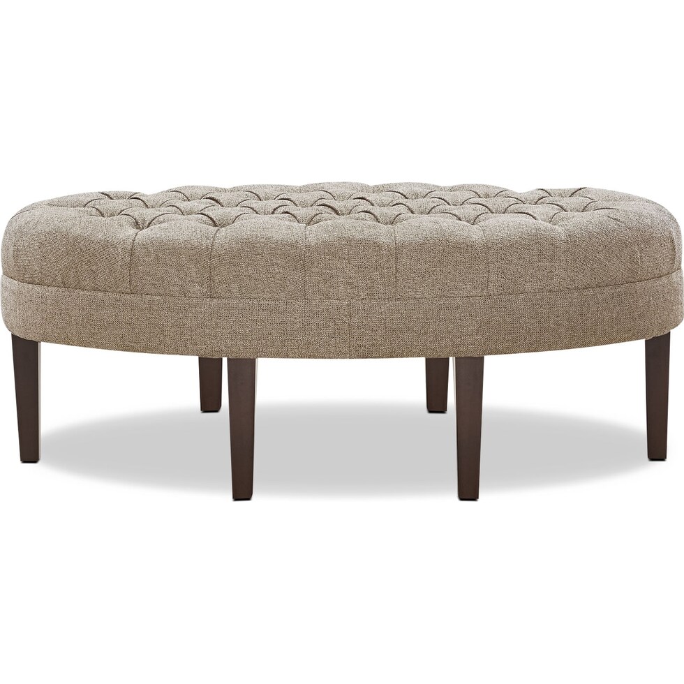 moxie light brown ottoman   
