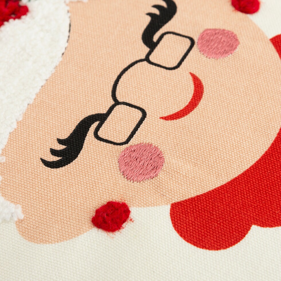 mr & mrs claus ivory accent pillow   