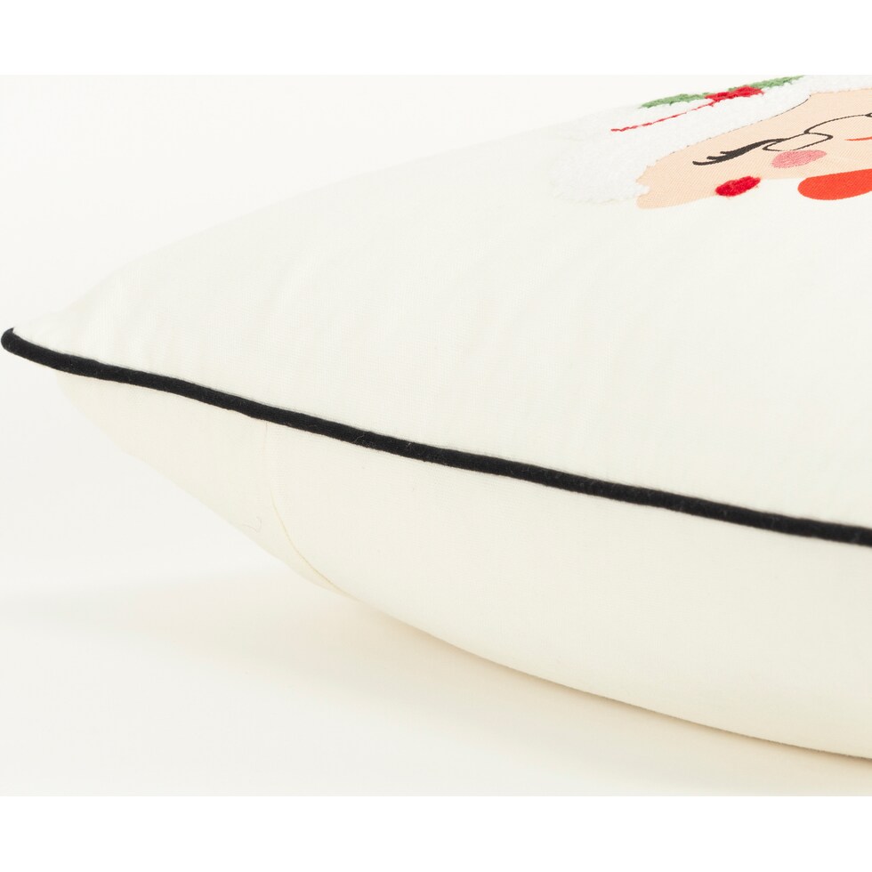 mr & mrs claus ivory accent pillow   