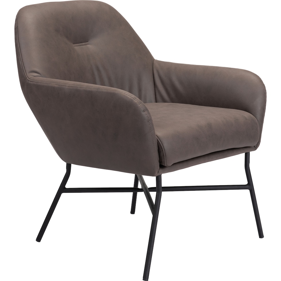 muellen dark brown accent chair   