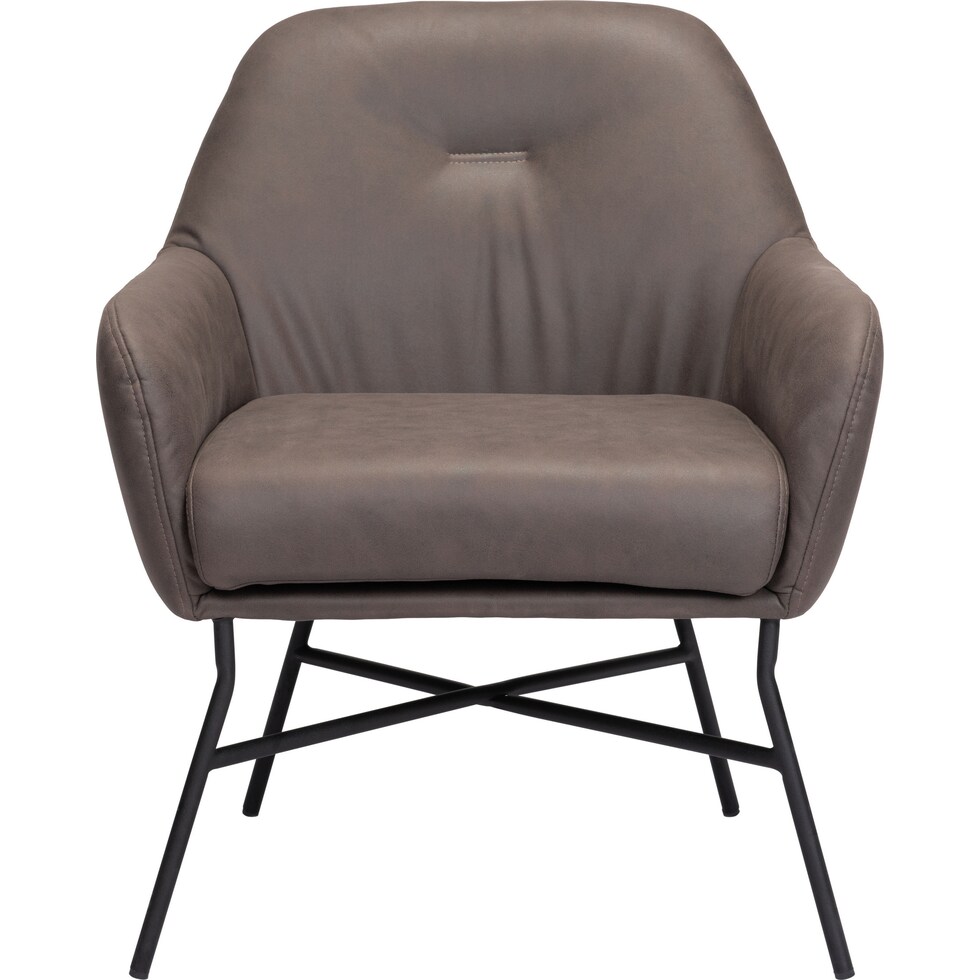 muellen dark brown accent chair   