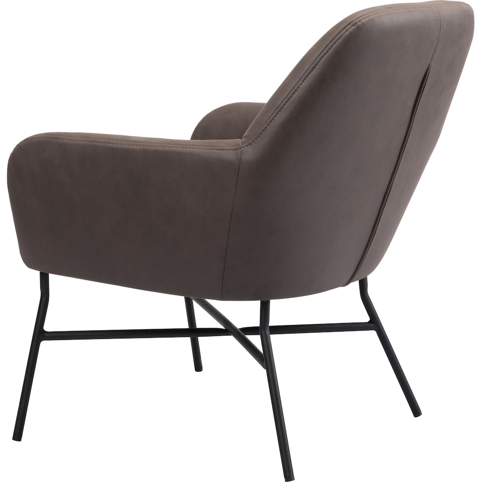 muellen dark brown accent chair   