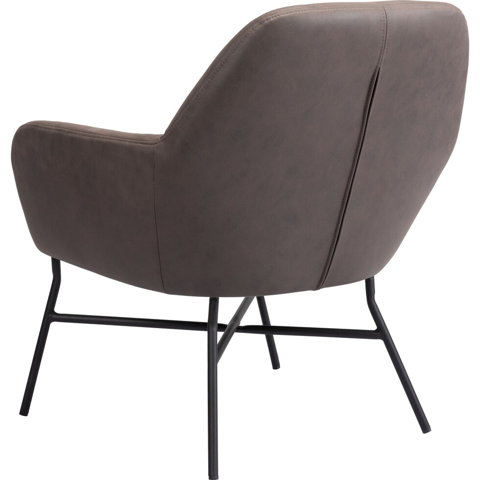 muellen dark brown accent chair   