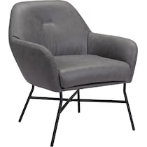 muellen gray accent chair   