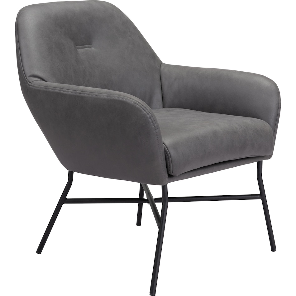 muellen gray accent chair   