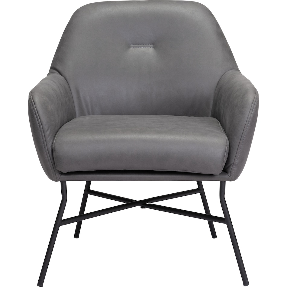 muellen gray accent chair   