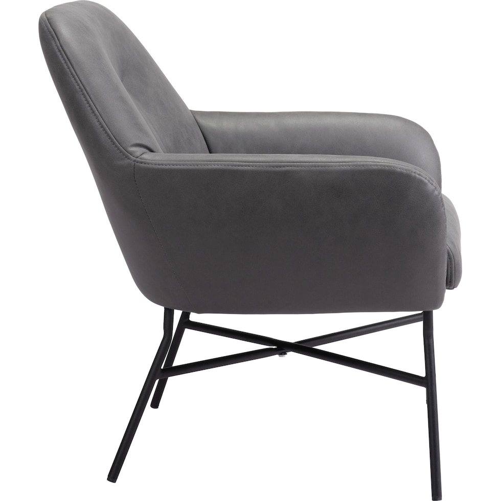 muellen gray accent chair   