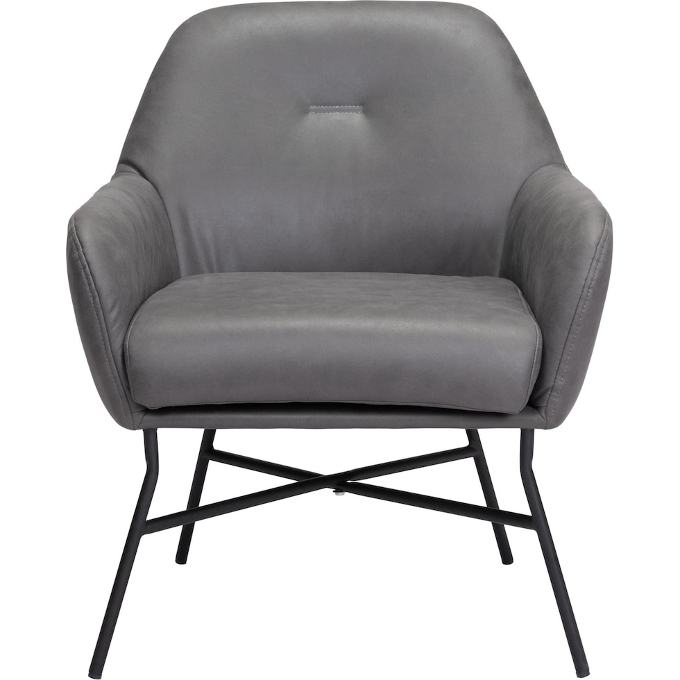 muellen gray accent chair   