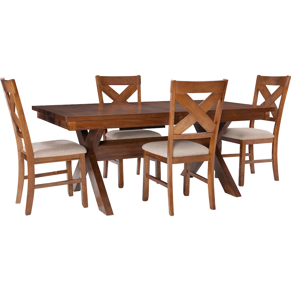 mullens dark brown  pc dining room   