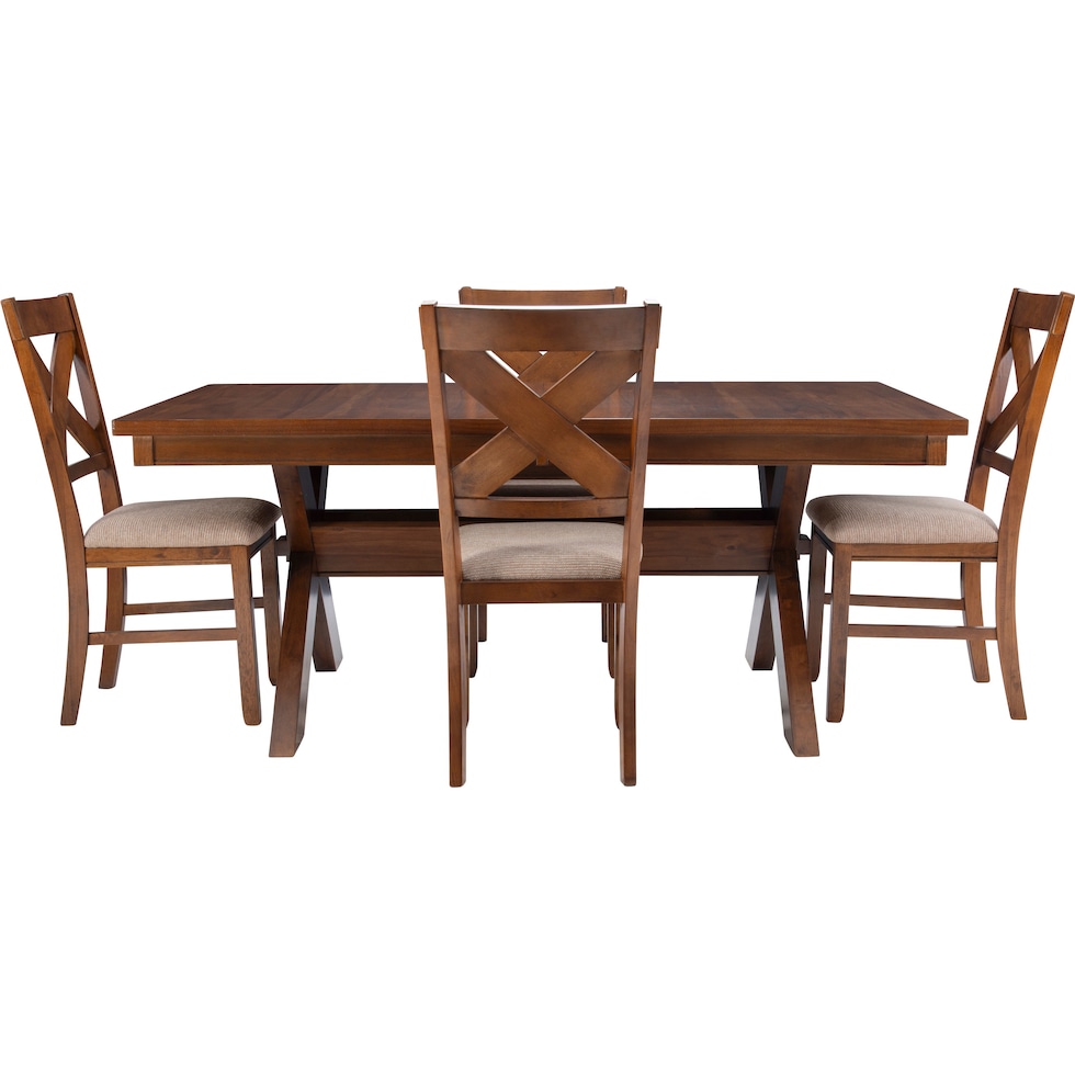 mullens dark brown  pc dining room   