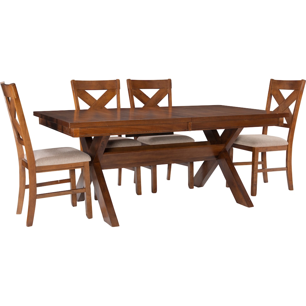 mullens dark brown  pc dining room   