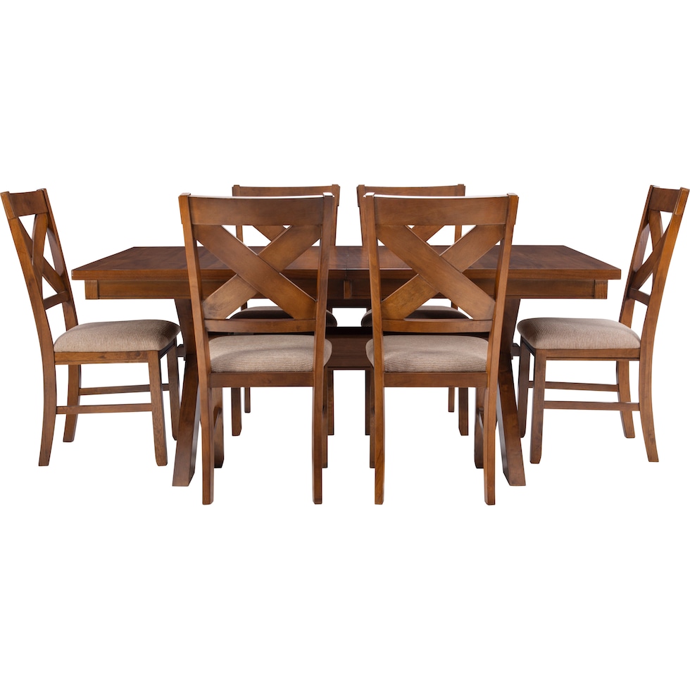 mullens dark brown  pc dining room   