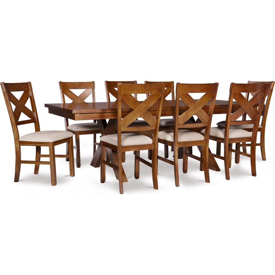 mullens dark brown  pc dining room   