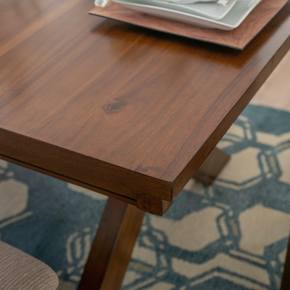 mullens dark brown dining table   