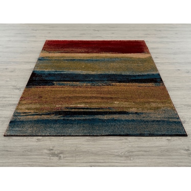 Clematis Rug - Red Multi