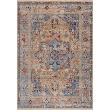 Midsummer Area Rug - Blue/Orange