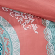 Carise Full Comforter and Sheet Set - Coral
