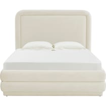 muna white queen bed   