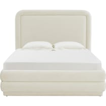 muna white queen bed   