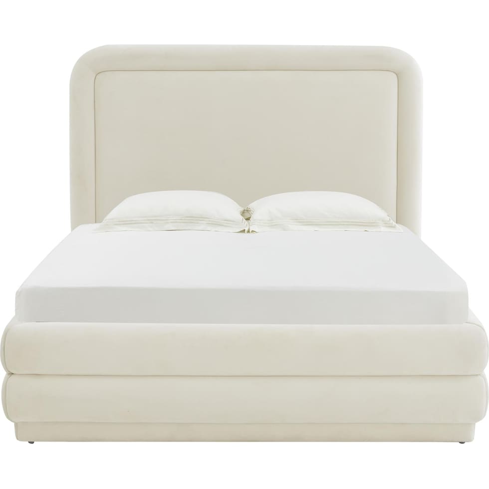 muna white queen bed   