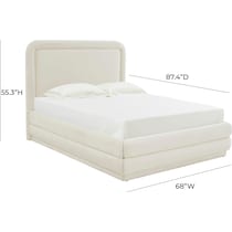 muna white queen bed   
