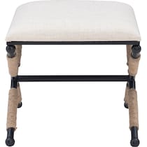muriel black white accent stool   