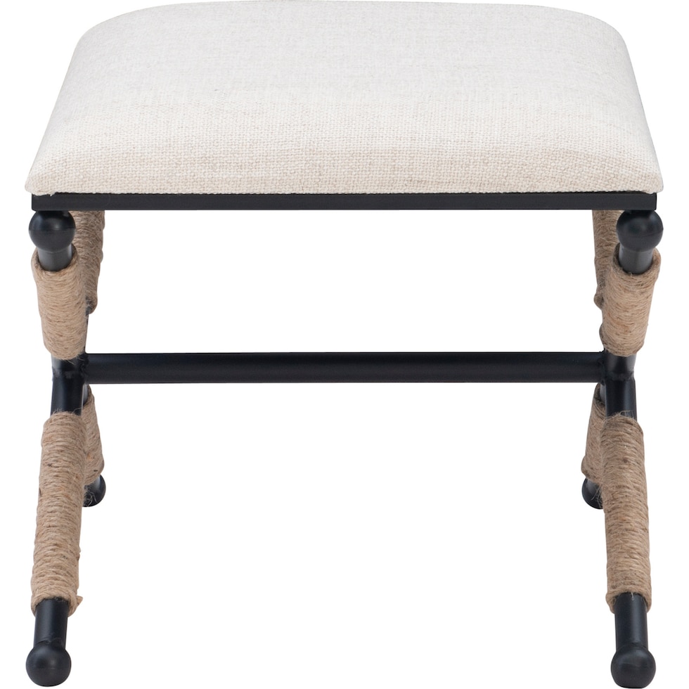 muriel black white accent stool   