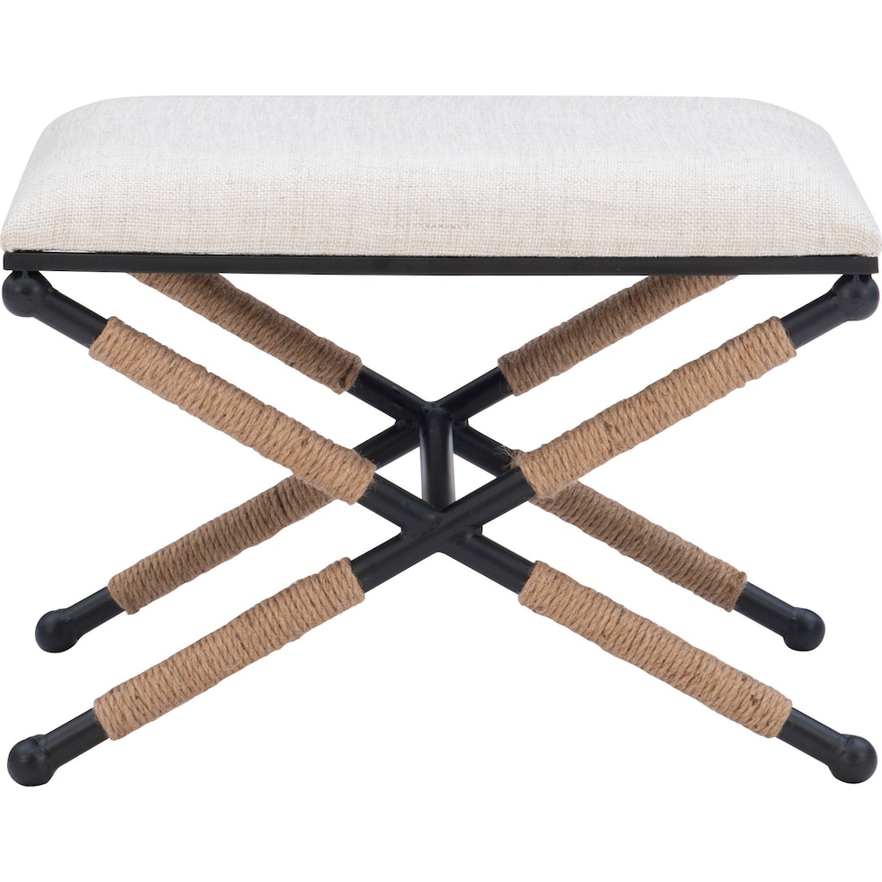 muriel black white accent stool   