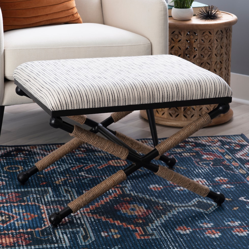 muriel light brown accent stool   