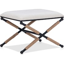 muriel white accent stool   