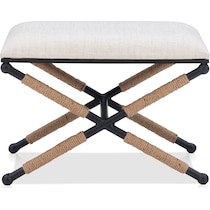 muriel white accent stool   