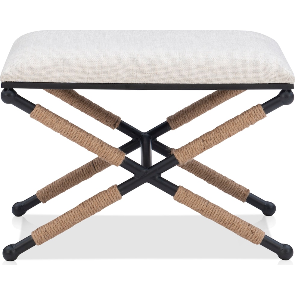 muriel white accent stool   