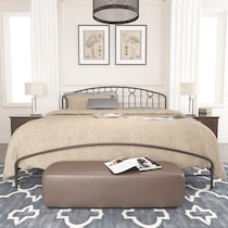 mystic dark brown king bed   