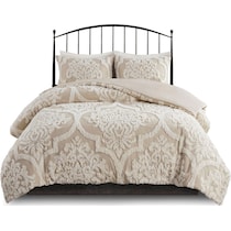 nadia light brown full queen bedding set   