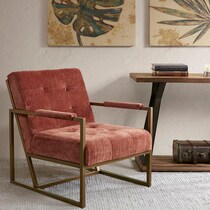 nadine red accent chair   