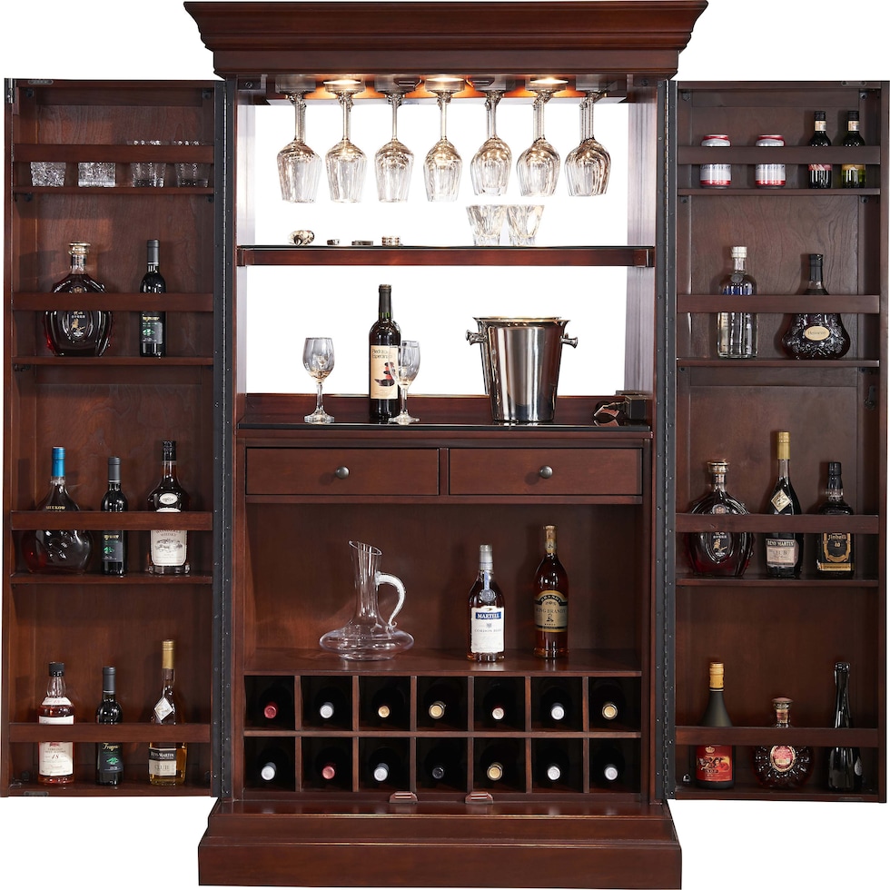 nadini dark brown wine cabinet   