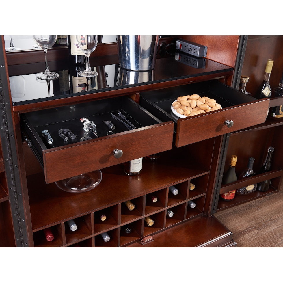 nadini dark brown wine cabinet   