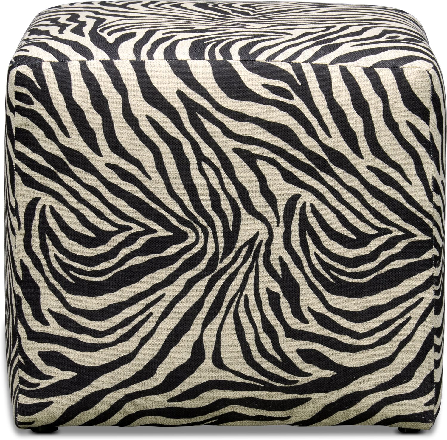 Nala Cube Ottoman - Zebra | Value City Furniture