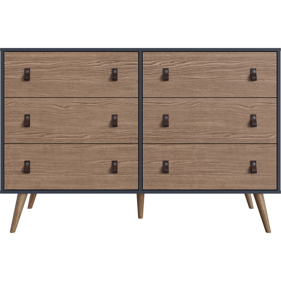 Nalda Dresser and Chest Set Blue/Nature Value City Furniture