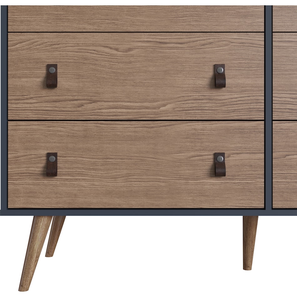 Nalda Dresser and Chest Set Blue/Nature Value City Furniture