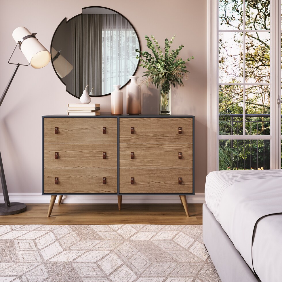 nalda light brown dresser   