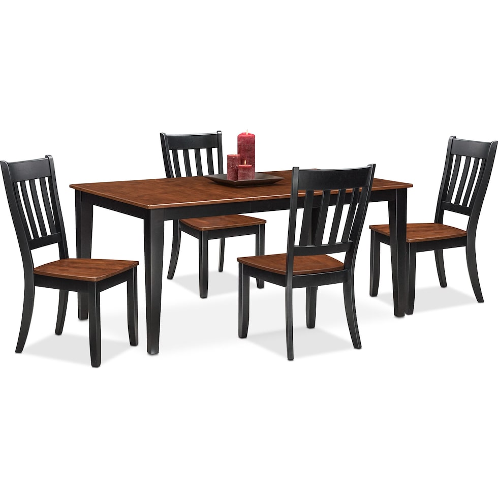 nantucket dining cherry black and cherry  pc dining room   