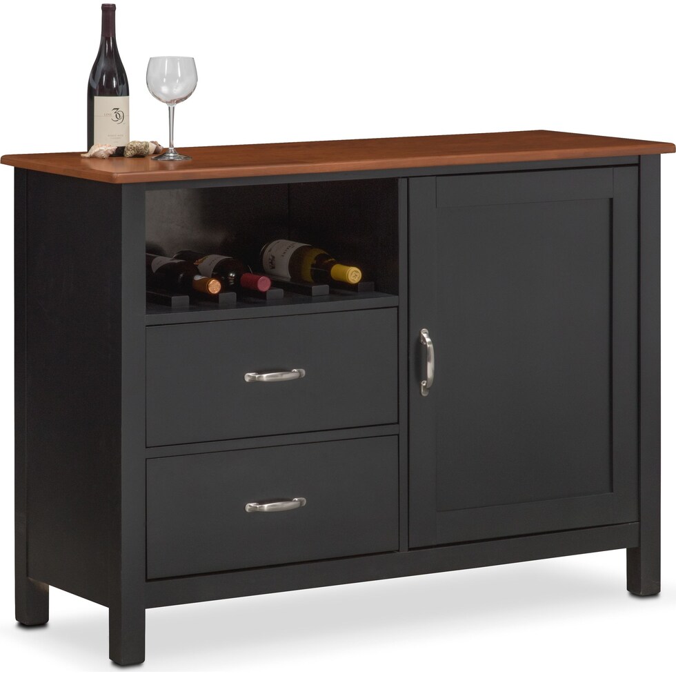 nantucket dining cherry black and cherry server   