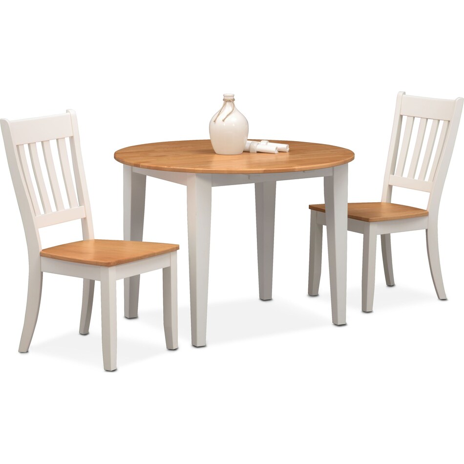 nantucket dining maple maple and white  pc dining set   