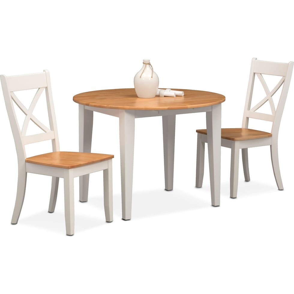 nantucket dining maple maple and white  pc dining set   
