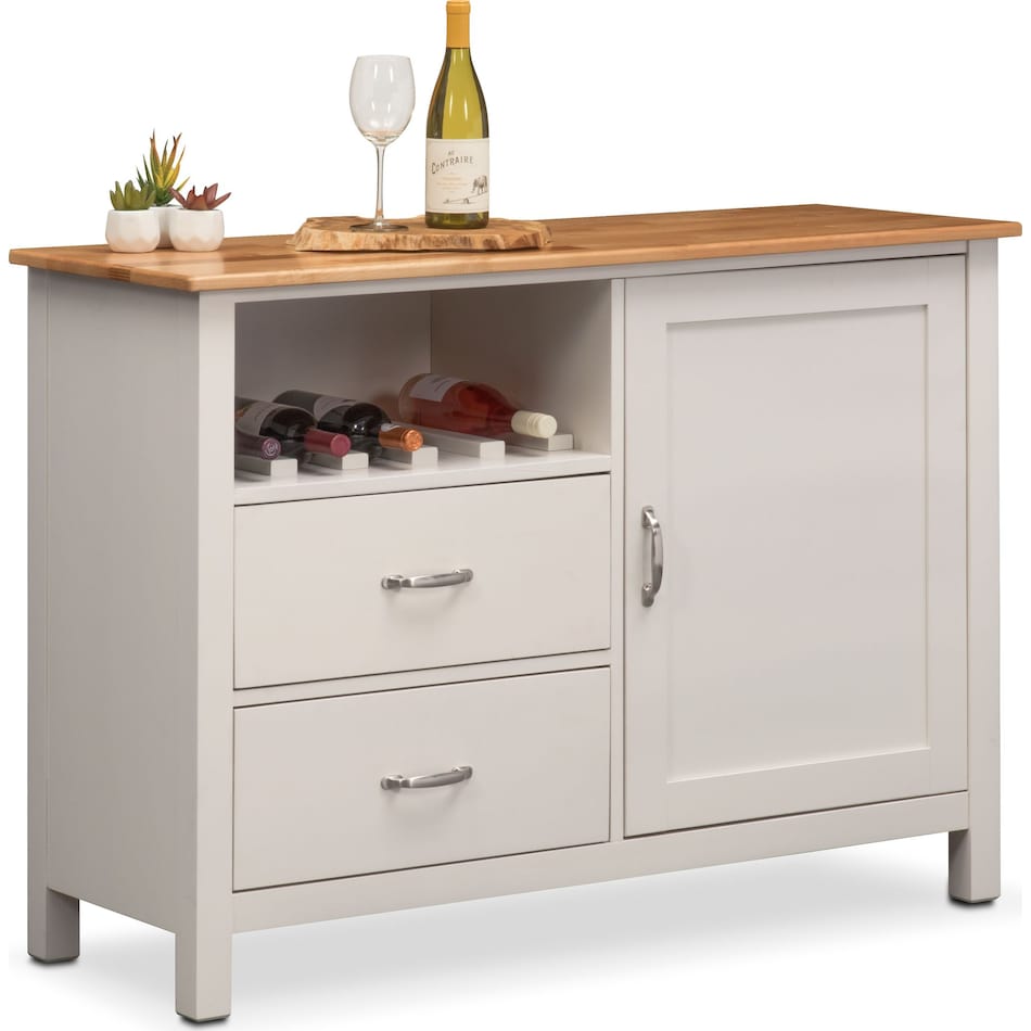 nantucket dining maple maple and white server   