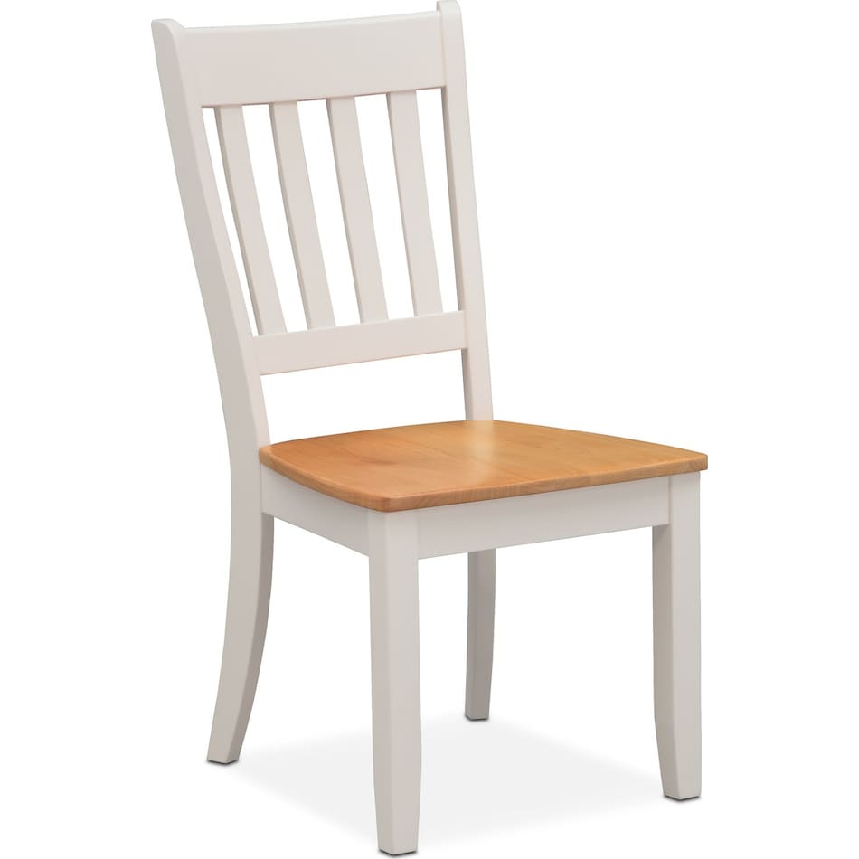 Nantucket Slat-Back Chair - Maple and White | Value City Furniture