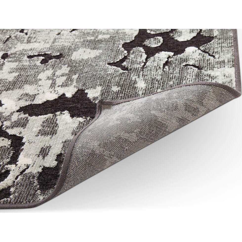 napa gray black gray area rug  x    